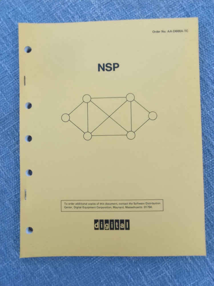 Digital Equipment Corp (DEC) NSP Network Services Protocol 1978
