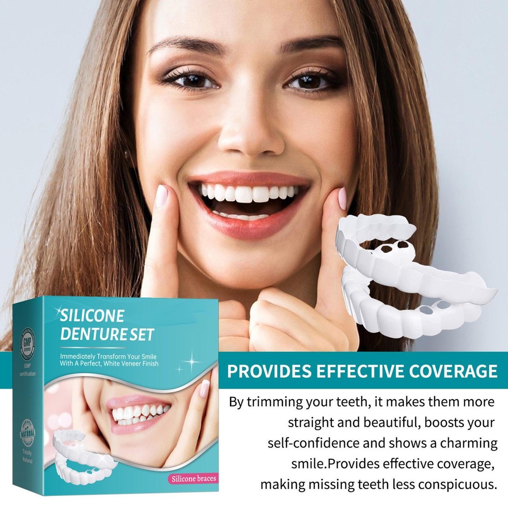 Teeth Dentures Tooth Replacement Set Upper And Lower Dentures For High Grade