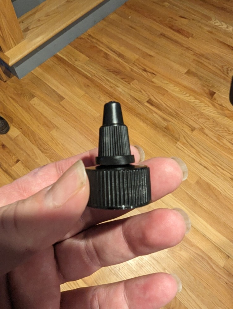 Black Plastic Reduction Cap Size 24/410