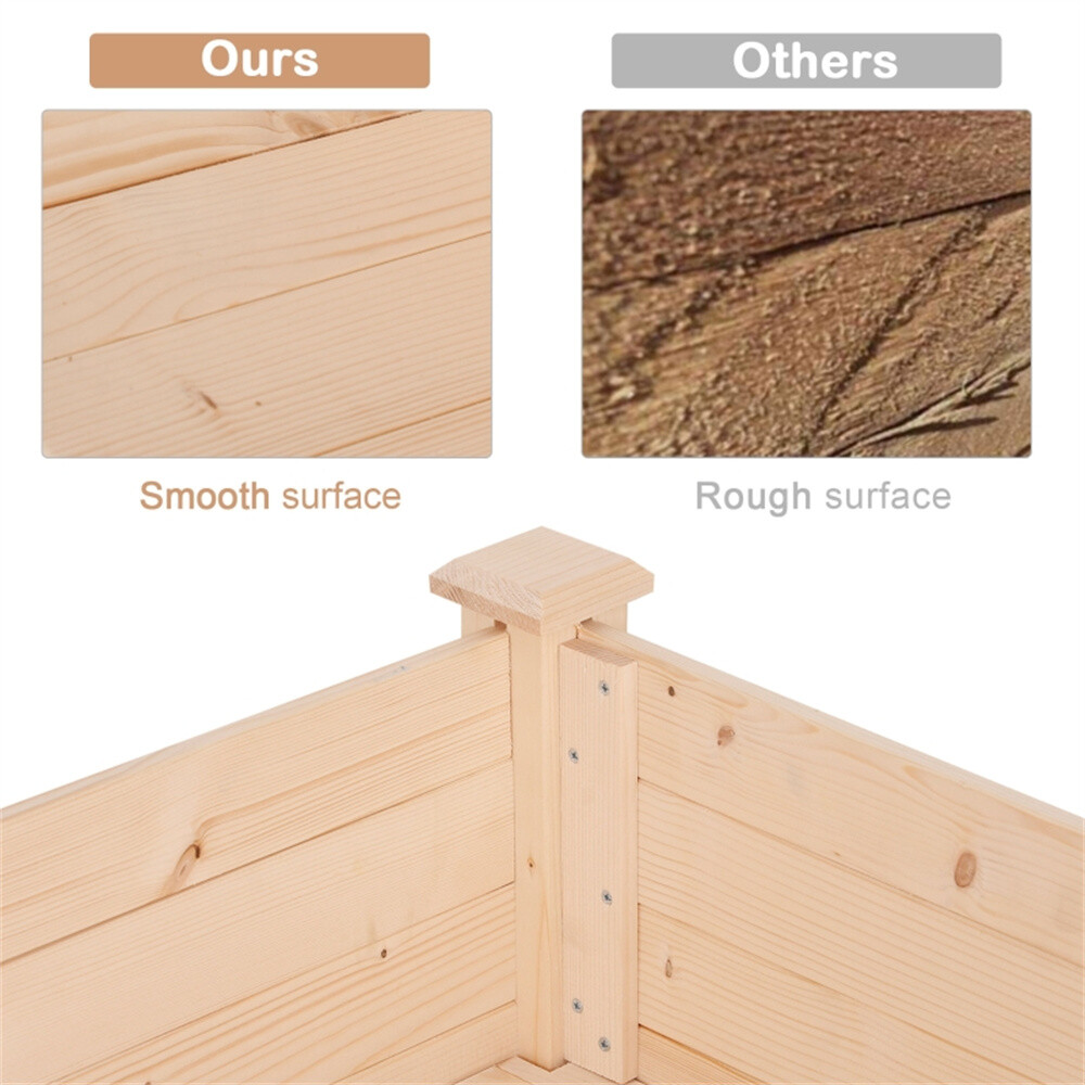 Raised Garden Bed Self-draining Slatted Planter