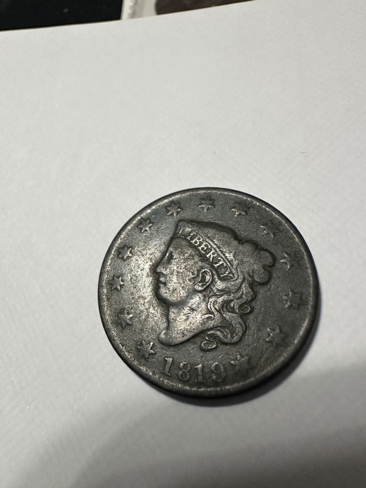1819 large cent Sm Date VF
