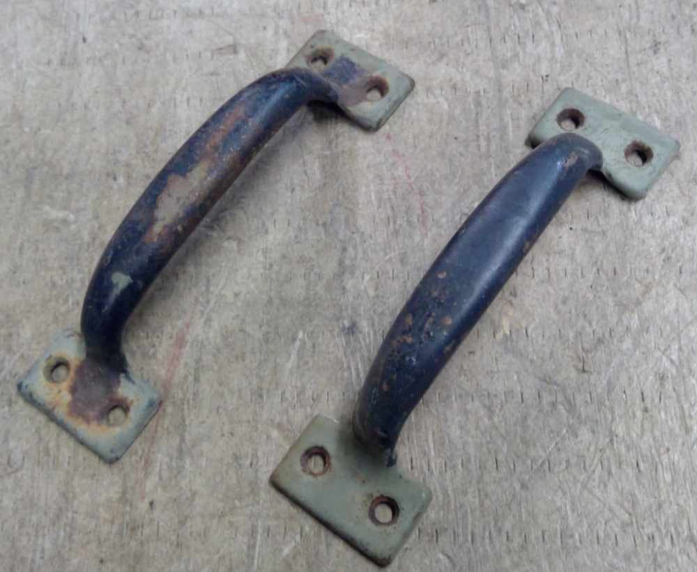 Two Old Tool Box Handle Gate Sash Drawer 4” Pull Vintage Rustic Barn Door