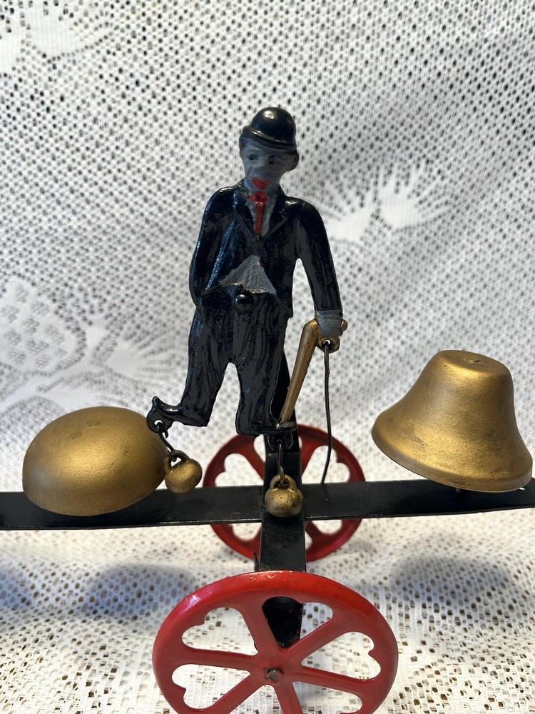 Watrous Double Bell Charlie Chaplin Pull Toy