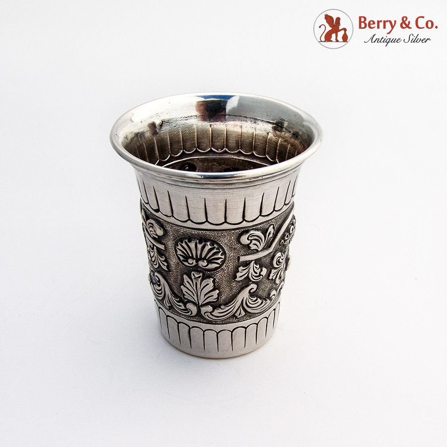 Ornate Beaker Architectural Repousse Designs 800 Silver Hanau