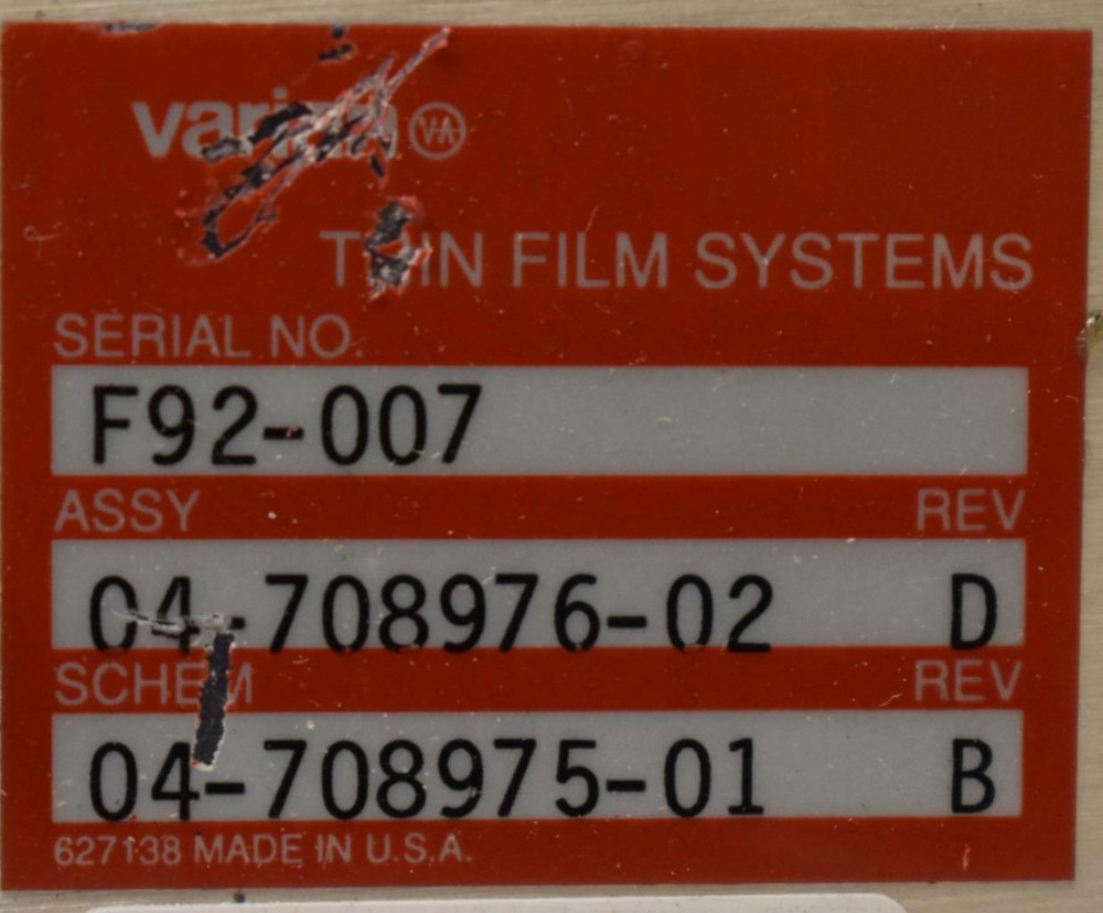 Varian Planar Motor Control Module 04-708976-02 Rev. D ++