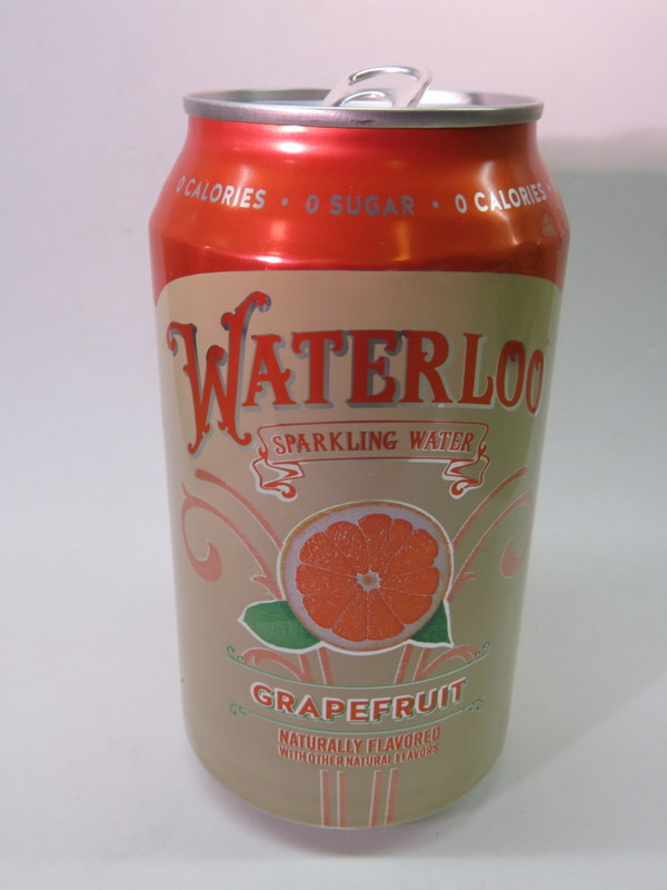Craft BEER Empty Can ~ WATERLOO Grapefruit Flavored Sparkling Water - Austin, TX