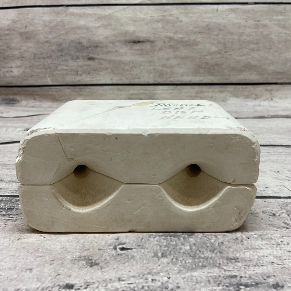Ceramic Slip Casting Mold Double Leaf Dish Handle Holland #H-264