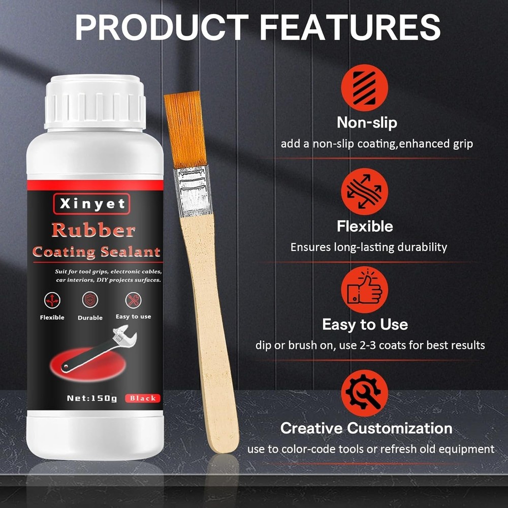 Rubber Coating Tool Handle Dip Spray Waterproof Anti-Slip Durable 150g
