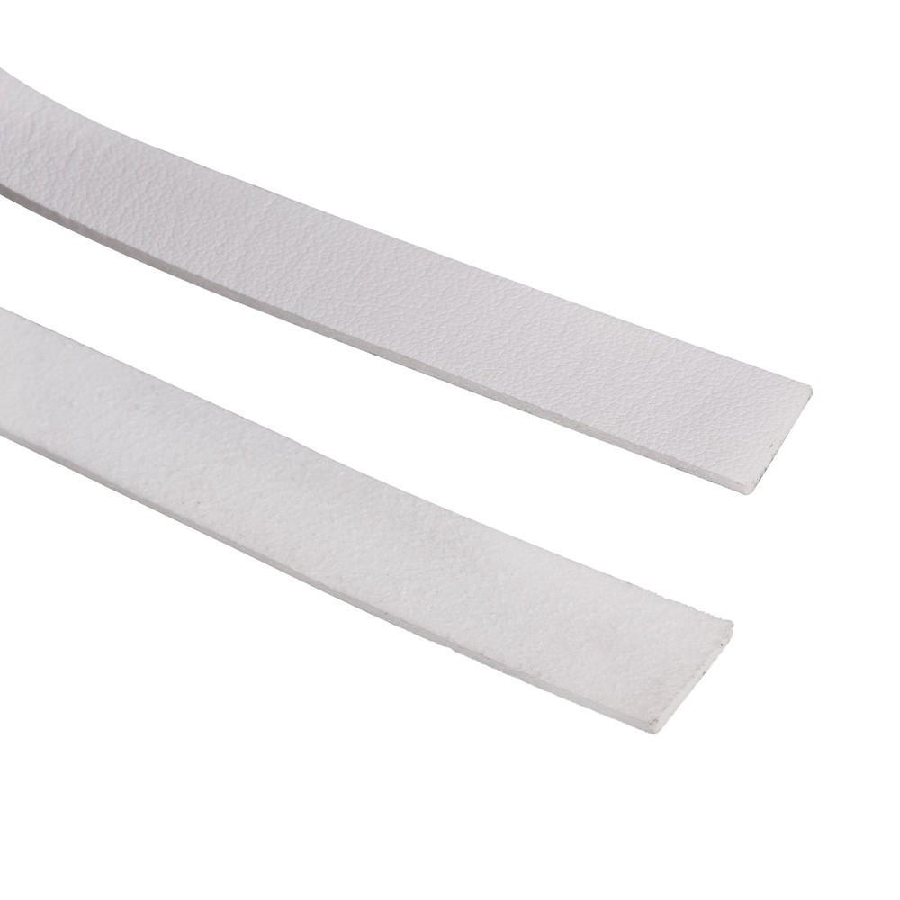 Leather Straps Strip Belt 1.2cm(0.5" Width) Leather Strips White