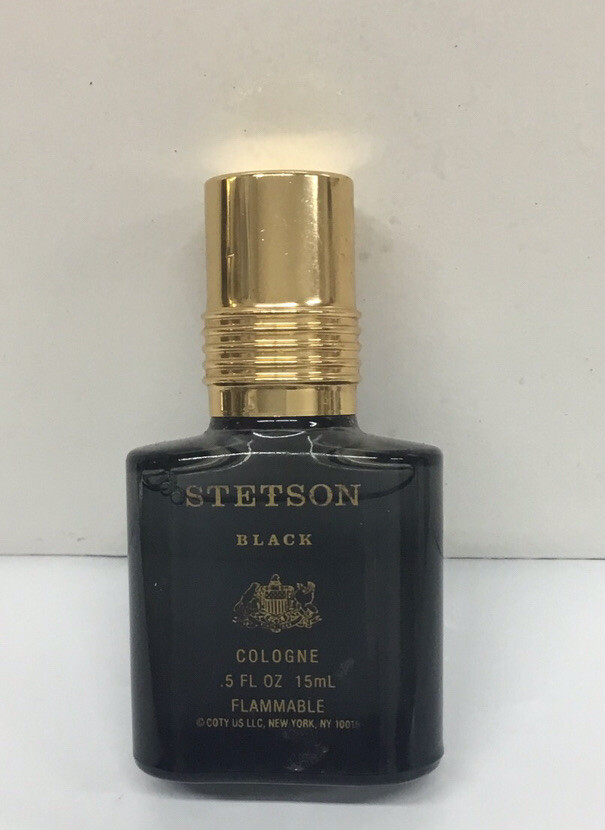 Coty STETSON BLACK Cologne Splash .5 FL OZ