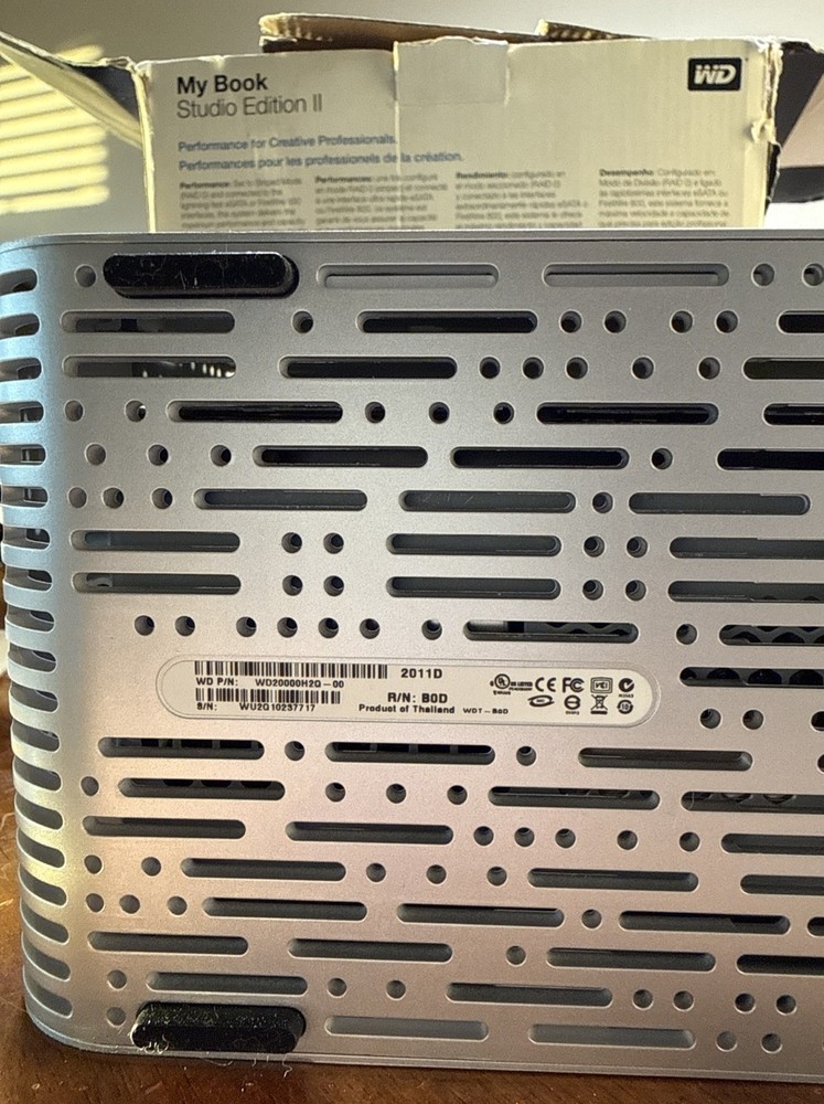 WD My Book Studio Edition II 2TB External Hard Drive RAID Tested Working