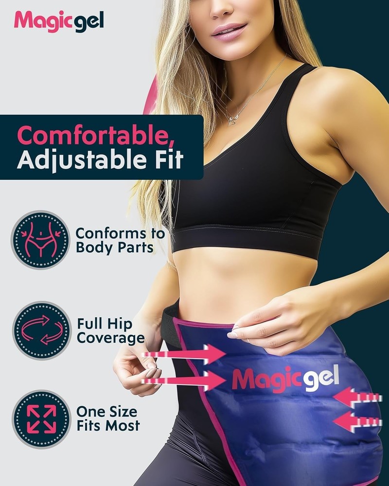 Hip Ice Pack Wrap - Reusable Cold Pack for Hip Bursitis, Hip Replacement Surg...