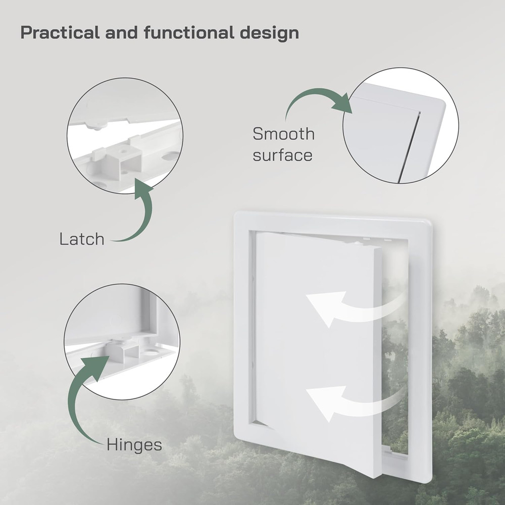 Vent Systems White ABS Plastic - Access Panel 8 X 10 Inch - Access Panel with Do