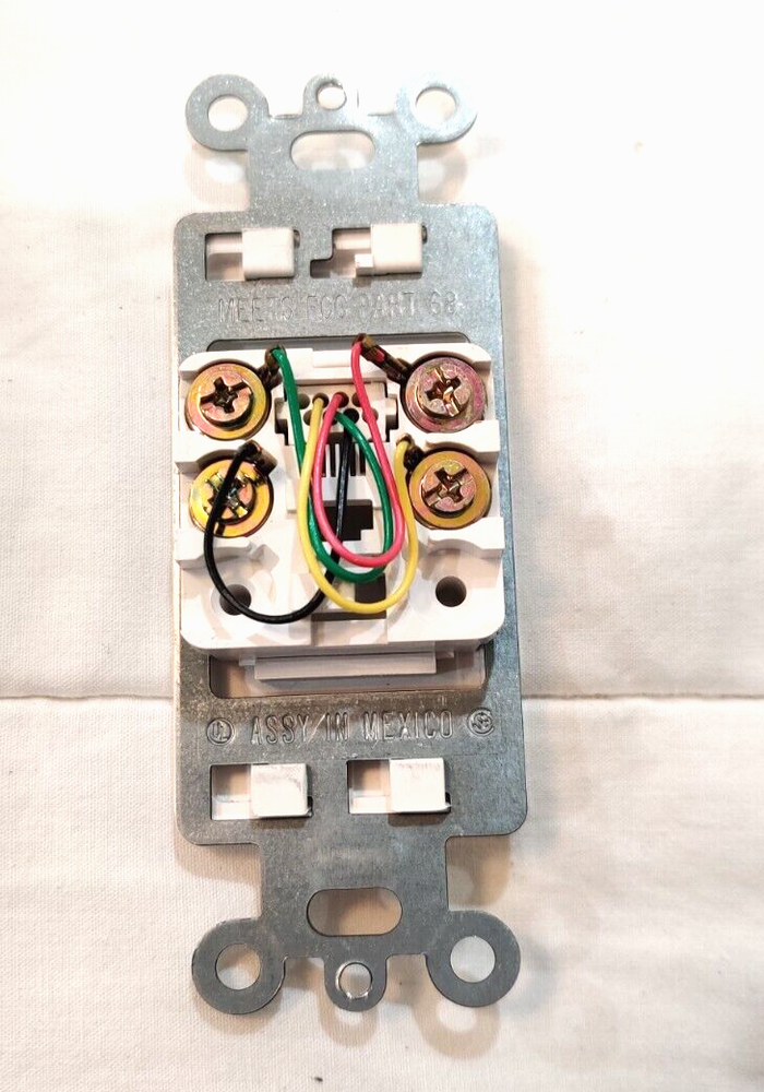 Leviton White Phone Jack - Decora 490