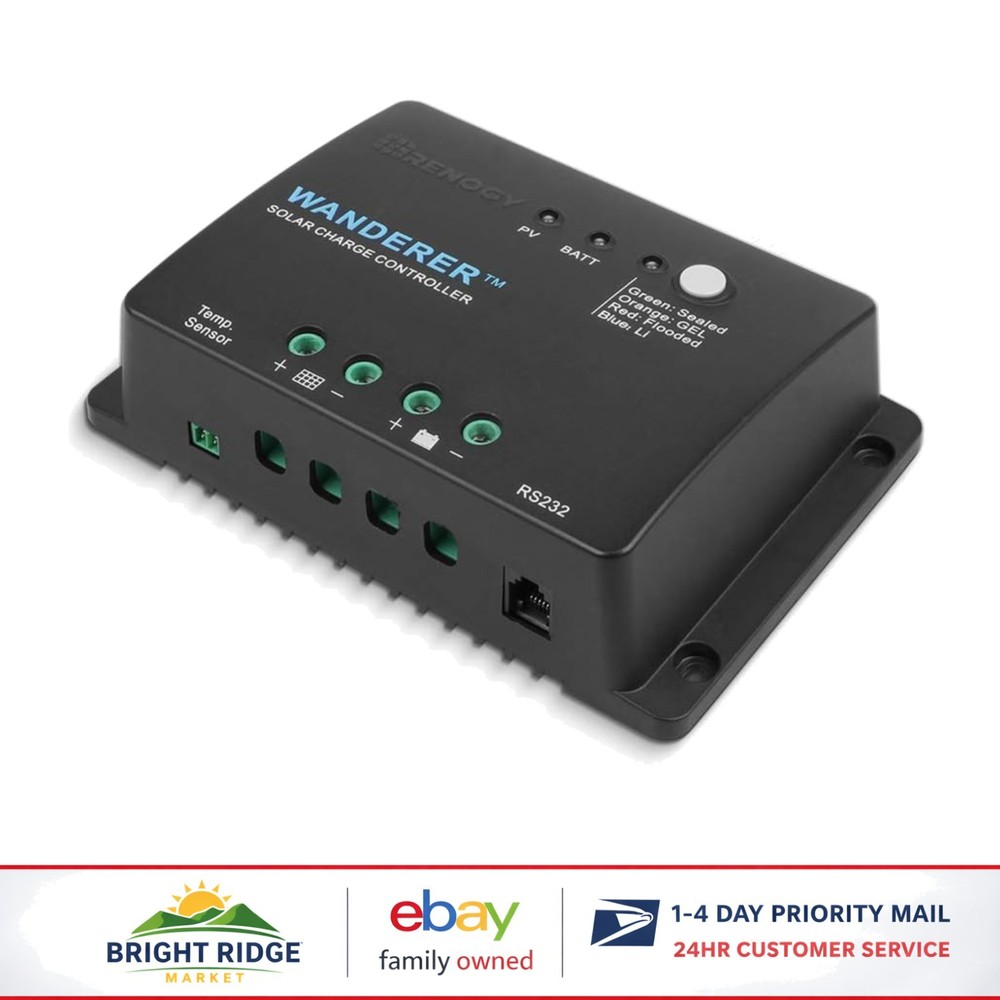 Solar Charge Controller 30A with Temperature Sensor for Multiple Battery Types