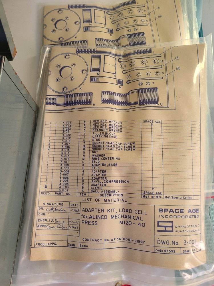 SPACE AGE adapter kit for Alinco mechanical press M120-40