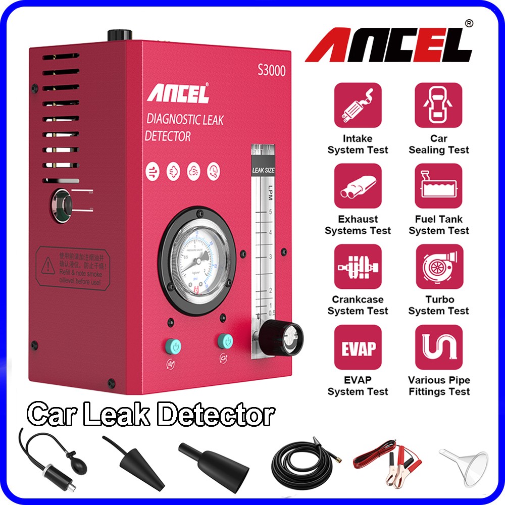 Vacuum Leak Detection Tester ANCEL S3000 EVAP Smoke Machine Diagnostic Tool