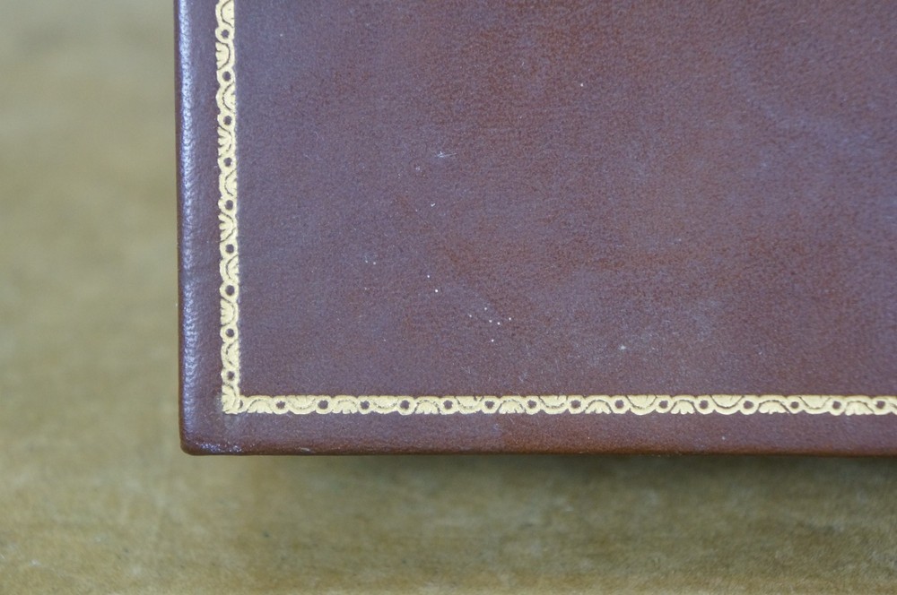 1952 Moco West German Leather Desktop Barometer Document Box 13"