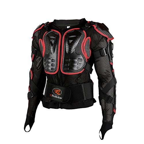 Motorcycle Full Body Armor Protector Removable Racing Jacket X-Large Red,