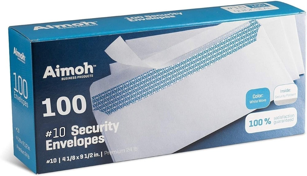 Self-Adhesive Security Envelope Pack - 100 Windowless Envelopes for Safe Mailing