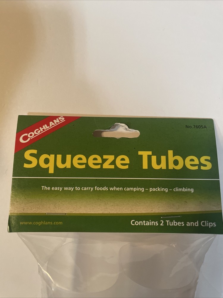 Coghlan's Squeeze Tubes (2 Pack) Camping Reusable Plastic Food Storage Container