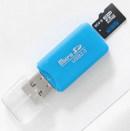 10pcs Portable Travel Cellphone TF Card Reader USB2.0 Medium Speed Card Reader