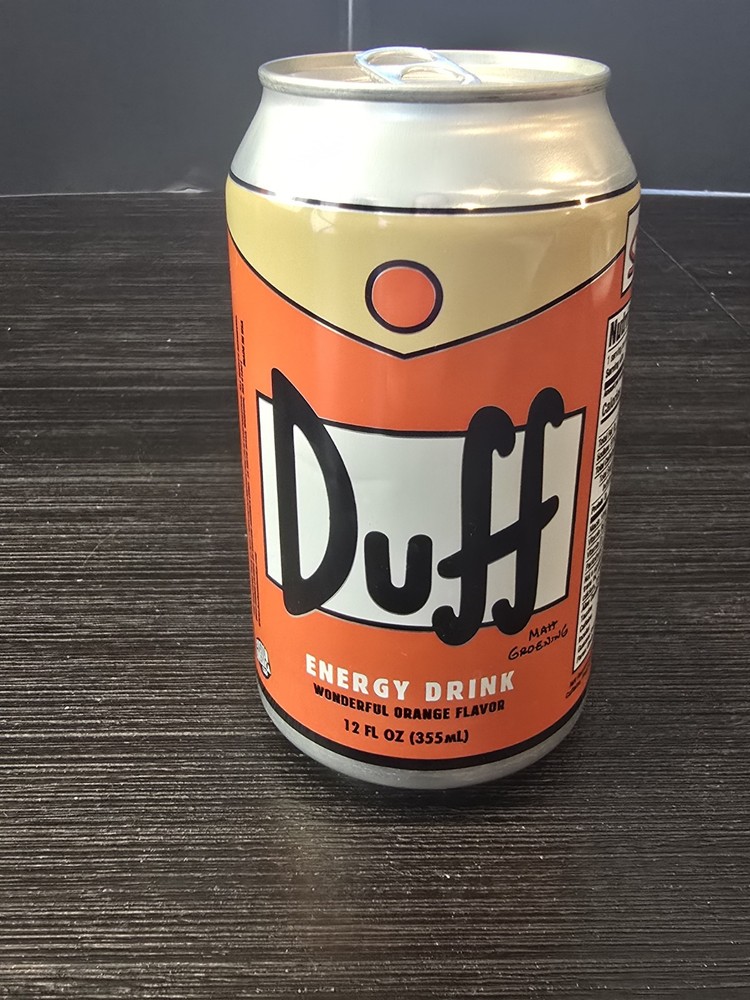 Duff Energy drink can - EMPTY- The Simpsons