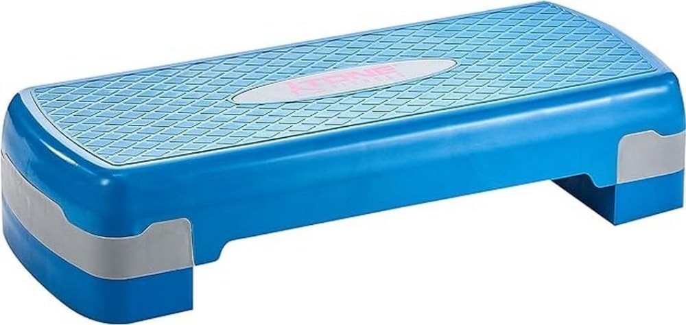 Compact Aerobic Step Platform - Adjustable 4 or 6 Inch Exercise Step in Blue