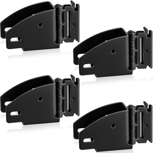 4 Pack E-Track Swivel Wood Beam End Socket, Shelf Brackets for 2x4 & 2x6