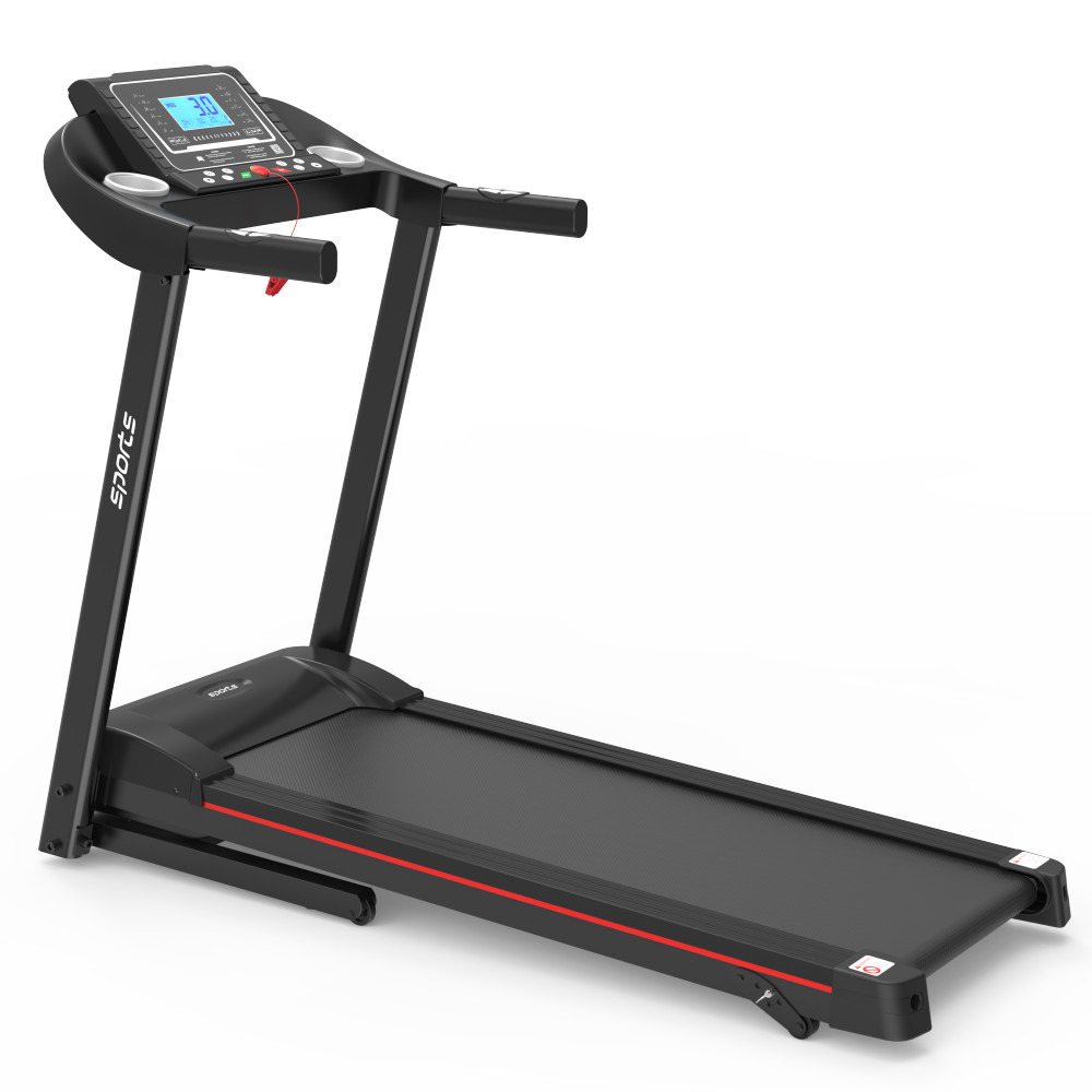 Foldable Incline Treadmill Folding Running Home Workout 5" LCD Screen Bluetooth