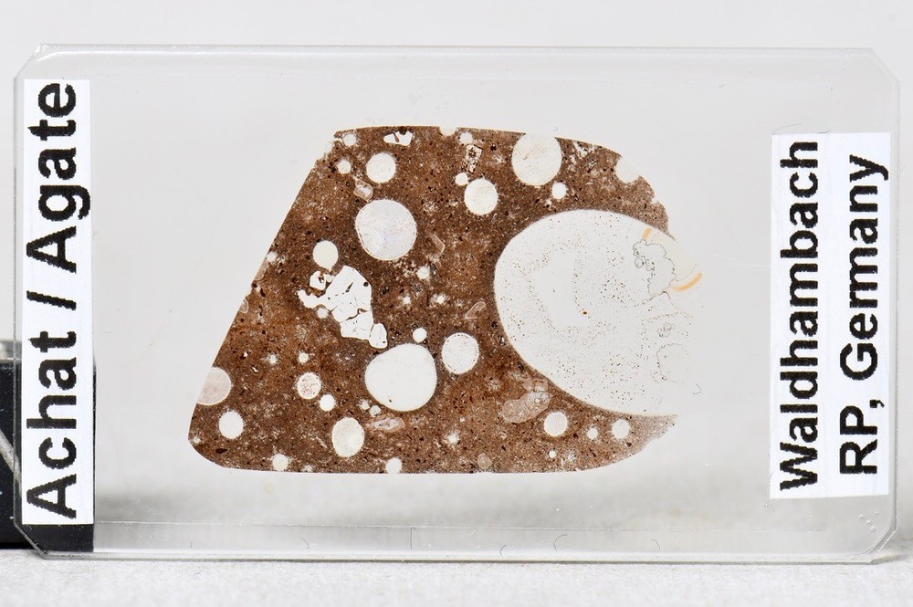 AGATE ACHAT Waldhambach Germany interesting thin section microscope slide