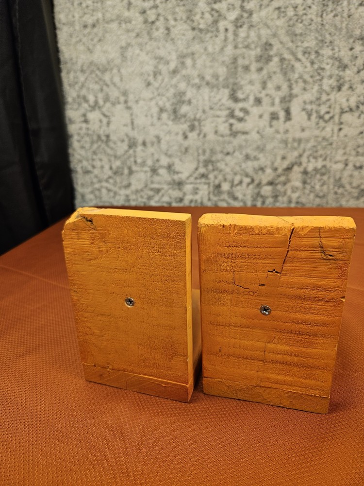 Whale Bookends, Wood And Resin