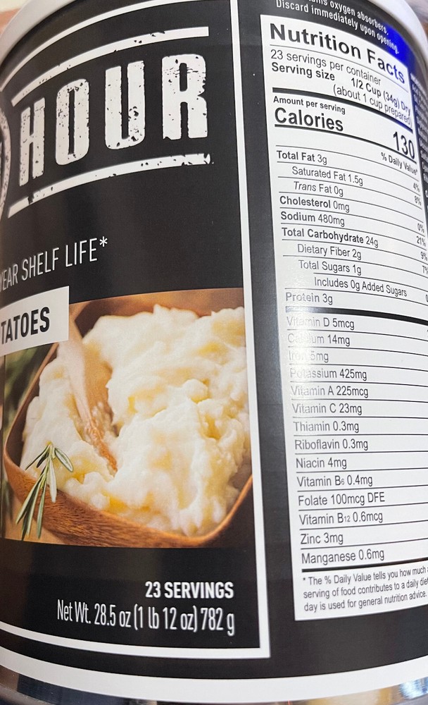 2 Pack Essentials Mashed Potatoes Large #10 Cans Emergency Long Term 25 Years