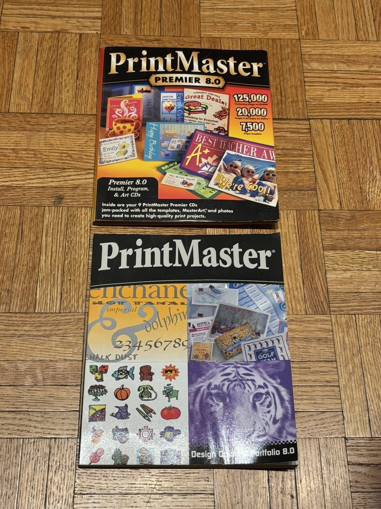 Vintage Print Master Premier 8.0 PC Software - WINDOWS 95 98