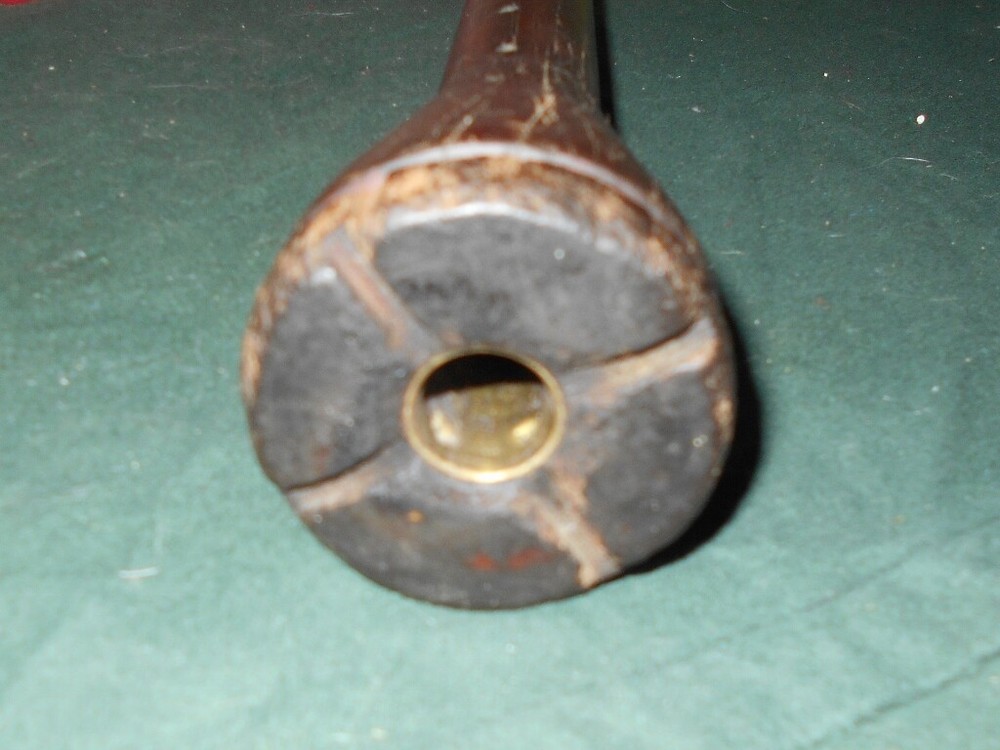 Antique Industrial Textile Mill Spool - with brass