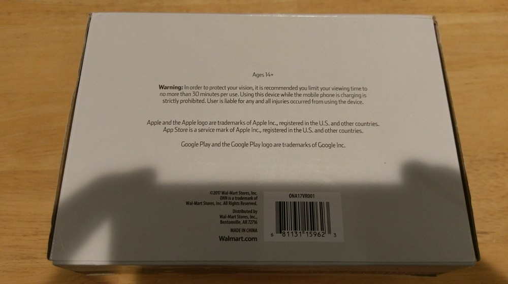 ONN Virtual Reality SmartPhone Headset - white