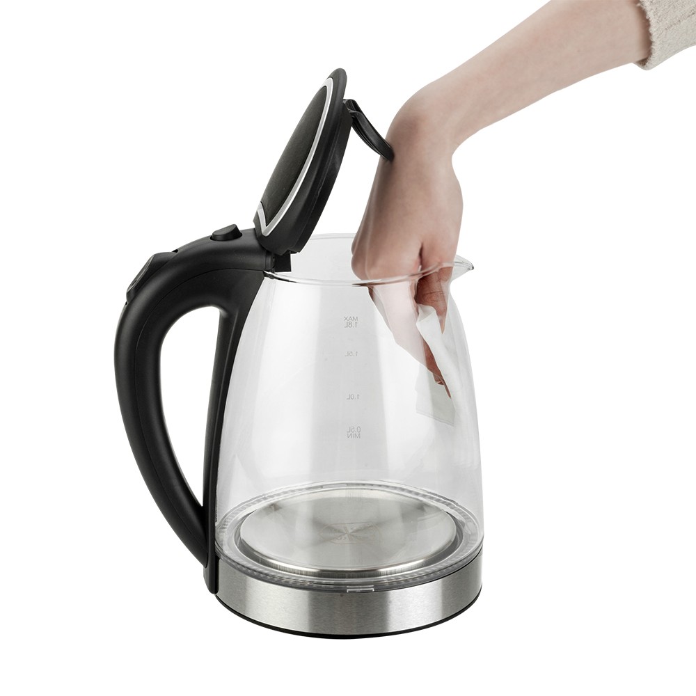 ZOKOP HD-1857-A 110V 1200W 1.8L Electric Glass Kettle US Plug