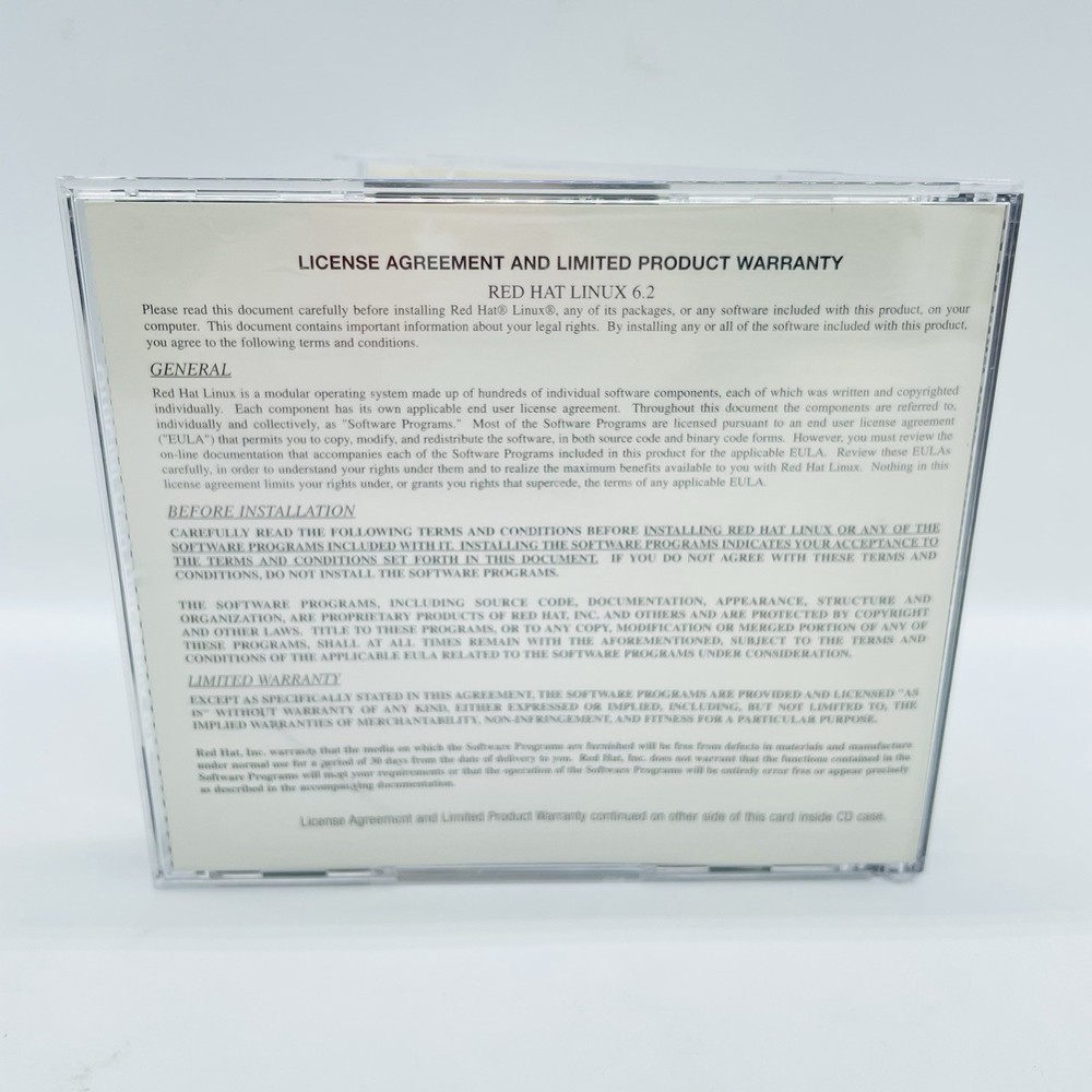Official Red Hat Linux Standard 6.2 Operating System OS, 2-Disc Set, Fast Ship