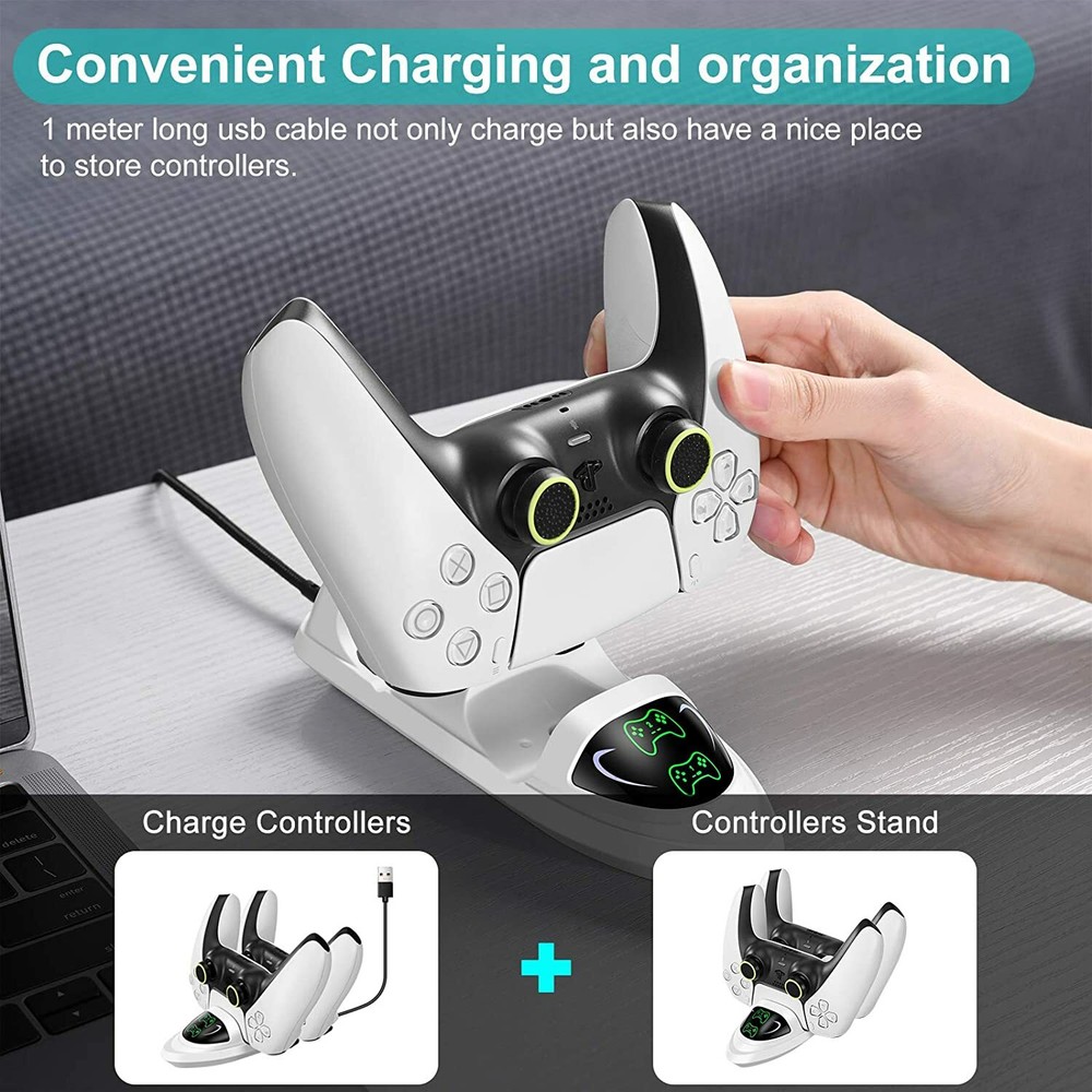Compatible With PS5 Controller Charging Station, With 2A /5V Fast Charging Cable