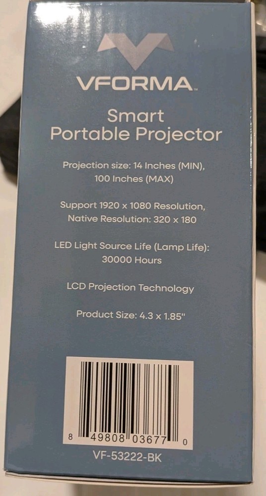 **VFORMA - Smart Portable Projector - NEW