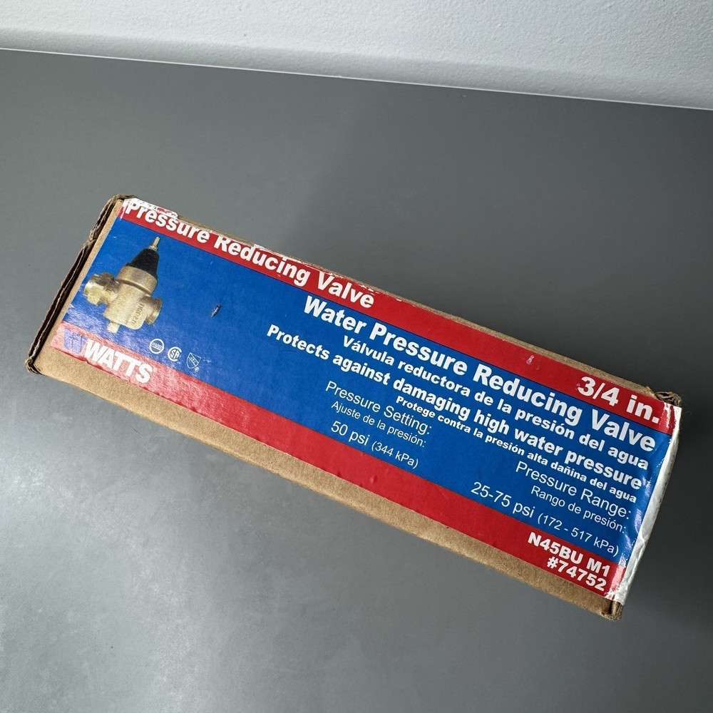 Watts N45BU M1 #74752 3/4” Water Pressure Reducing Valve 50 PSI New