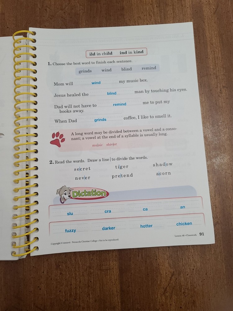 Abeka Phonics and Language 2 Teacher Key