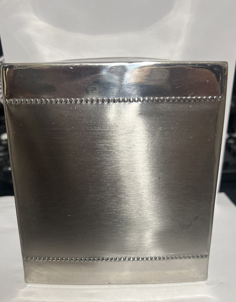 Silver Tone Metal Tissue Box