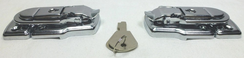 (2) Two Euro / Brief Case Lockable Medium Draw Bolt with Key.(Chromed Finish)