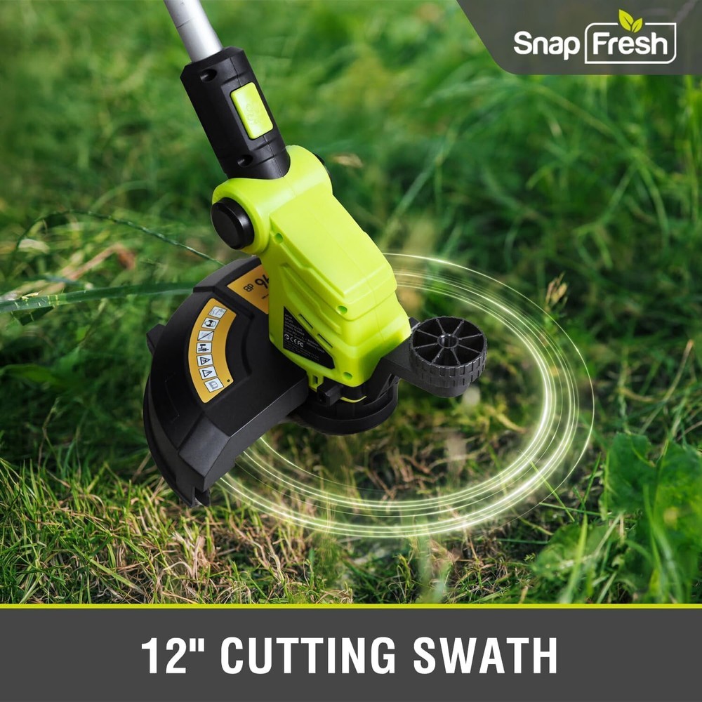 2-in-1 Cordless Weed Wacker String Edge Trimmer Eater Auto Feed Battery Charger