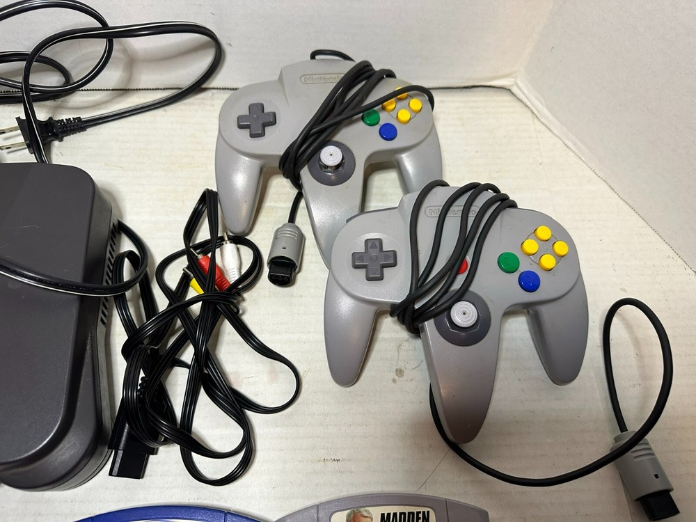 Nintendo 64 system 2 Controllers, Madden 99 and 2001 used tested
