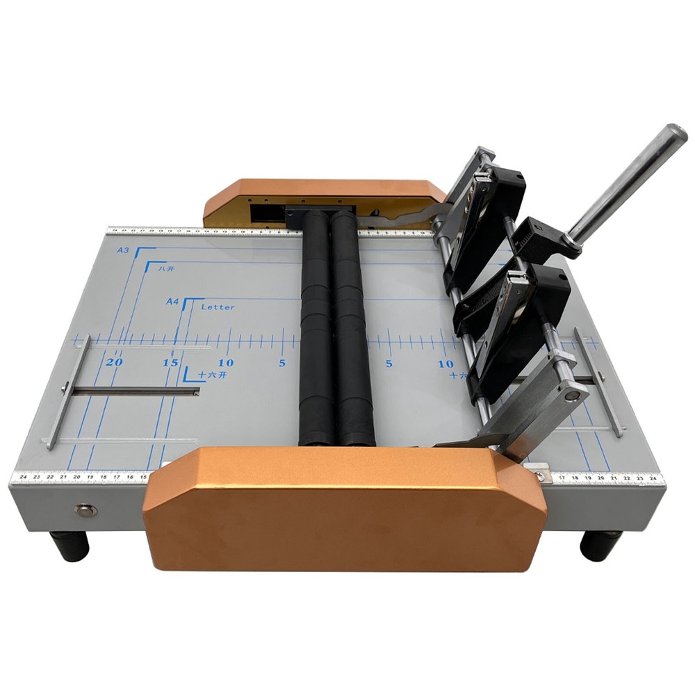 110V Automatic Booklet Maker Book Binder Booklet Folding and Binding Machine