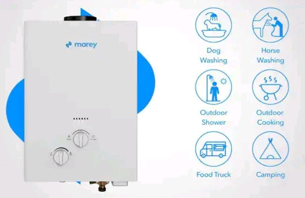 Marey Flow 1.58 GPM 42000 BTU's Liquid Propane Gas Tankless Water Heater G6FLP