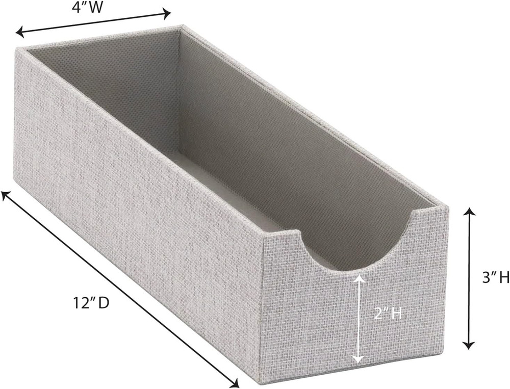 Narrow Organizer Tray 2 Pack, Gray
