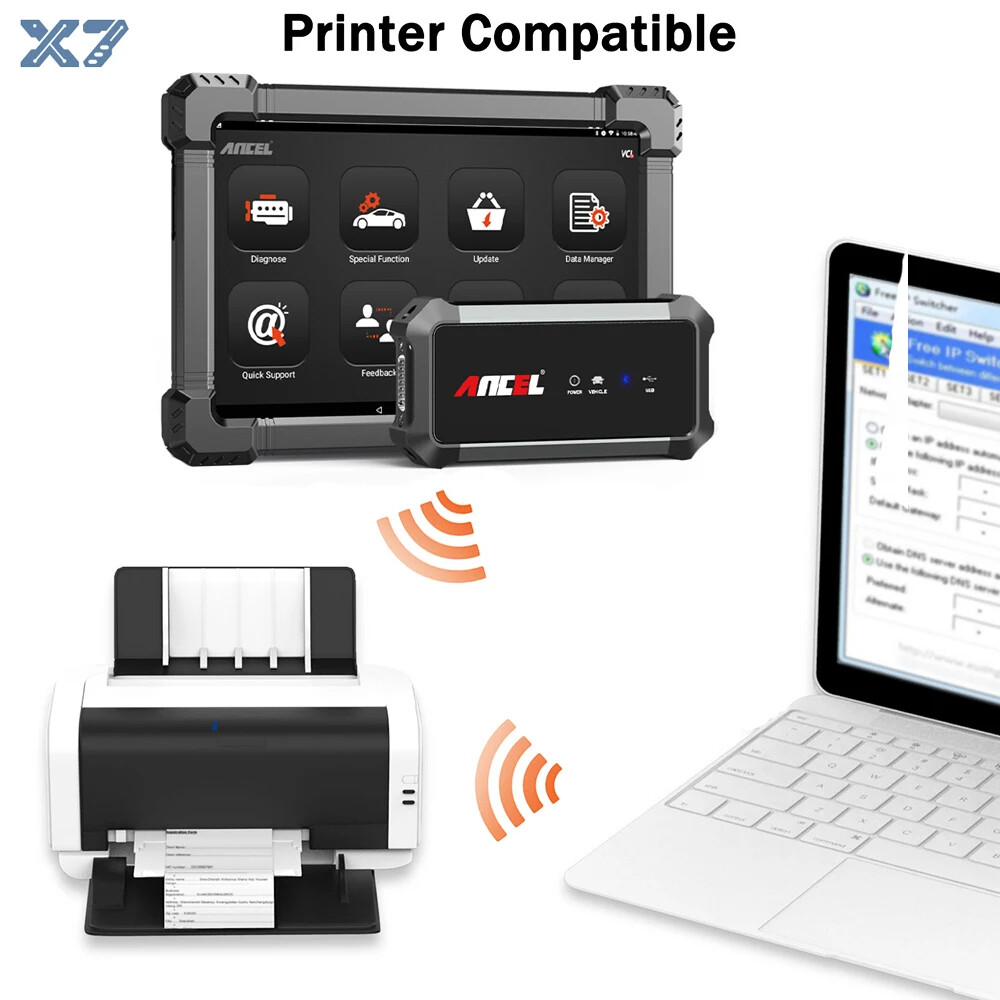ANCEL X7 Full System Bidirectional OBD2 Scanner Car Diagnostic Tool ECU Coding
